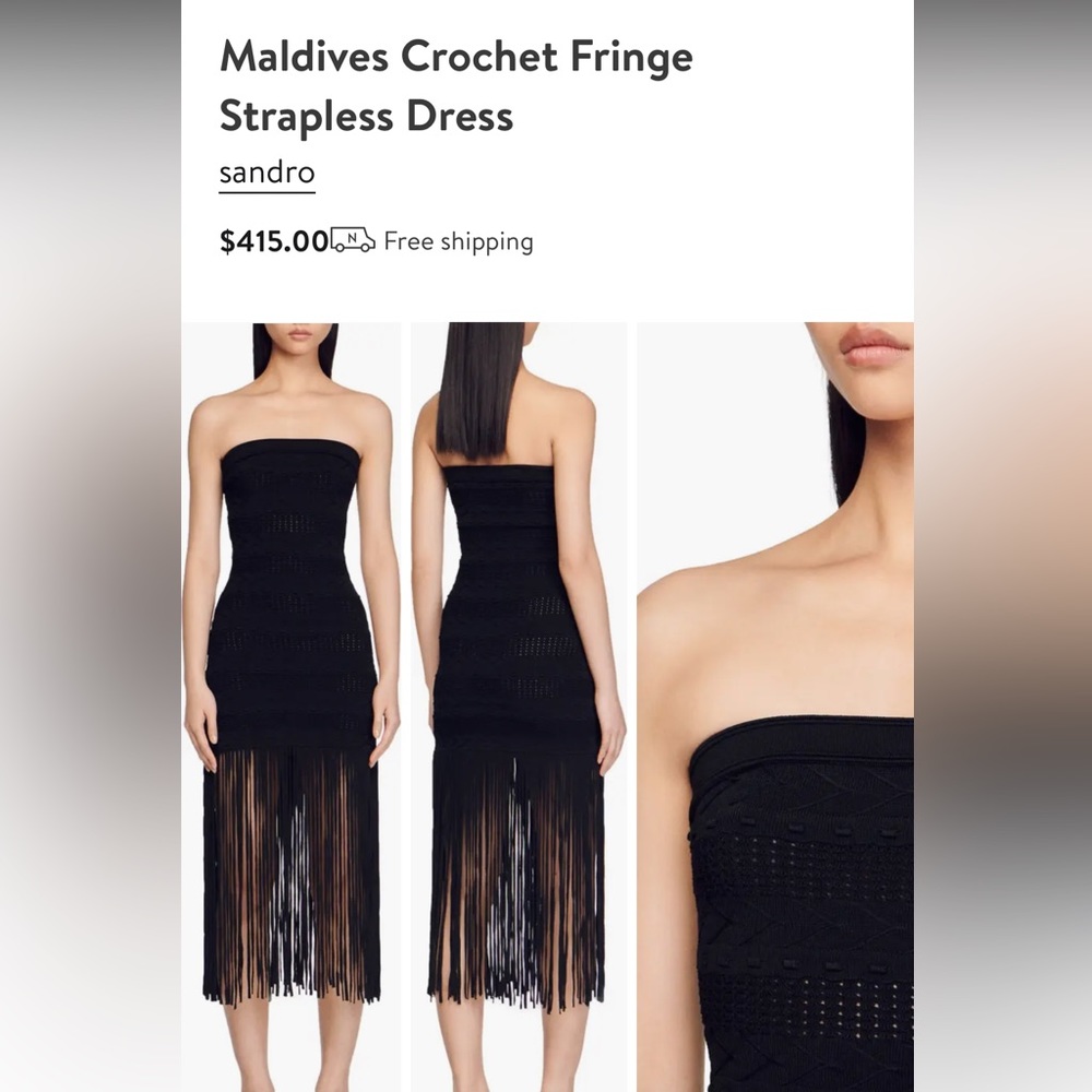 Sandro fringe new dress